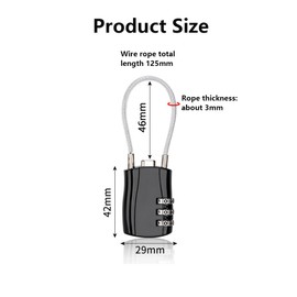 FFWTPY 2 Stück TSA Gepäckschloss Vorhängeschloss 3-Stellige Kombination Sicherheitsschloss Reiseschloss Zahlenschloss für Koffer Gepäck Tasche Waffenkoffer Spind