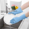 TopBine 6 Pairs Rubber Cleaning Gloves, Washing Up Gloves Large,