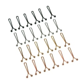 Climple Hijab Pins - Multicolors Headscarf Clips 4 Colors 24pcs - Muslim Scarf Clips Hook Safty Pins with Simple Steel Ball Head