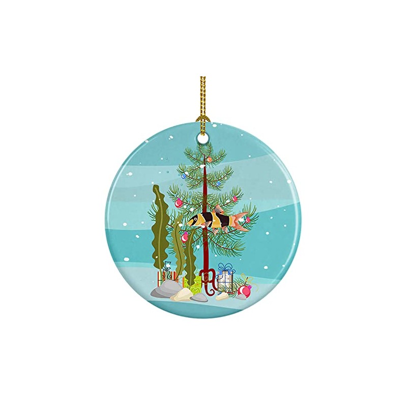 Caroline's Treasures CK4506CO1 Clown Loach Fish Merry Christmas Ceramic Ornament,