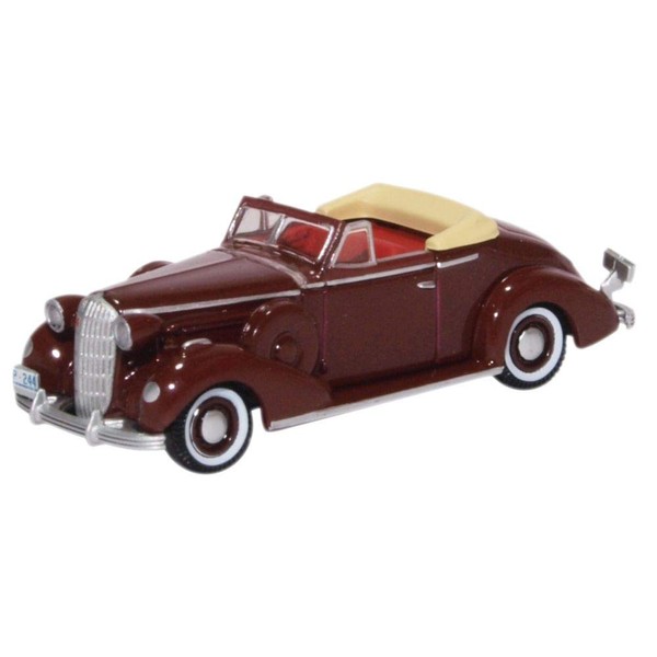 Oxford Diecast 87BS36003 Buick Special Convertible Coupe 1936 Cardinal Maroon 1:87 Scale Model