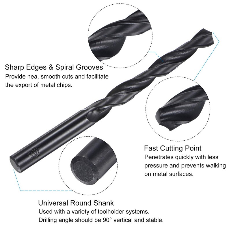sourcing map Metric Tap and Drill Bit Set, M12 x