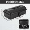 LOPYXBR Small Metal Tool Box 12 Inch Metal Box with