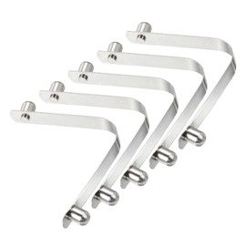 YOKIVE 5 Pcs Kayak Paddle Snaps, Pole Push Button Spring Clip Steel Hollow Button Locking Tubes Double Pin Great for Camping, Umbrellas (Silver, 0.35x0.29-Inch)