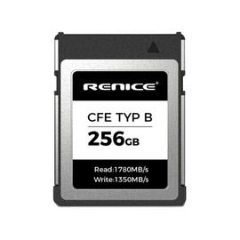 RENICE CFexpress Type B 256GB High Performance Memory Card 1780MB/s Max Write 1350MB/s PCIe Gen3.0x2 NVMe 1.3 Ultra Low Power Consumption Supports 4K/6K/8K Recording for EOSR3 R5 R5C C300 1DX C500 Z9