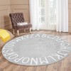 Topotdor Round Kids Play Rug Alphabet Nursery Area Rug Extra