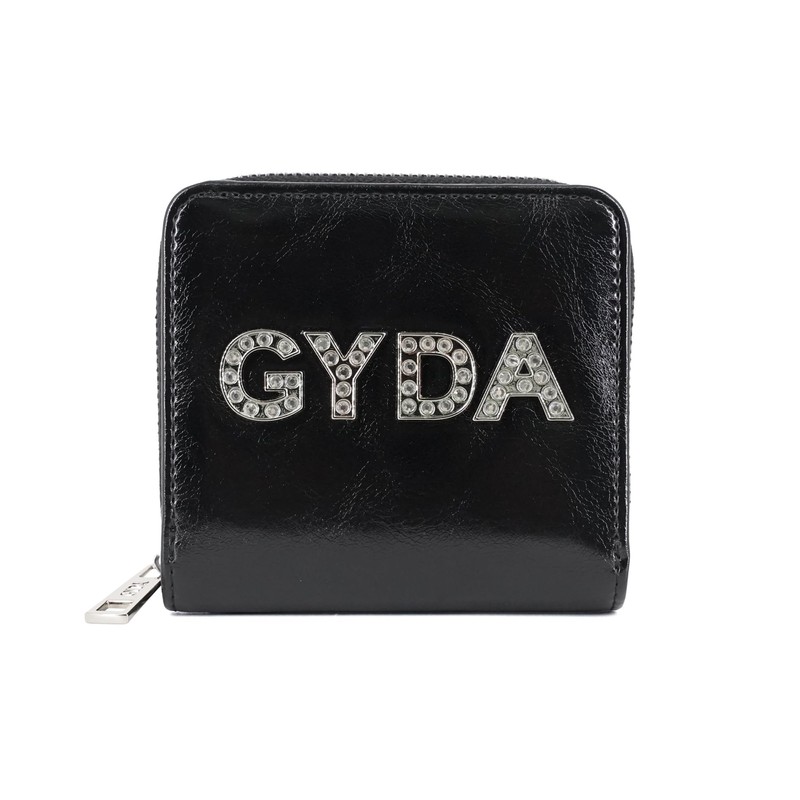 Jada GY-W291 Women's Bi-Fold Wallet, Rhinestone Logo, Mini Wallet, Denim,