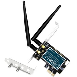 Adaptador inalámbrico N de 600 Mbps (2.4 GHz 300 Mbps o 5 GHz 300 Mbps) de alta potencia PCIE WiFi para Windows 11, 10, 8.x, 7, XP (32/64 bits) y Windows Server PC de escritorio, tarjeta WiFi PCIE (FS-N600HP)
