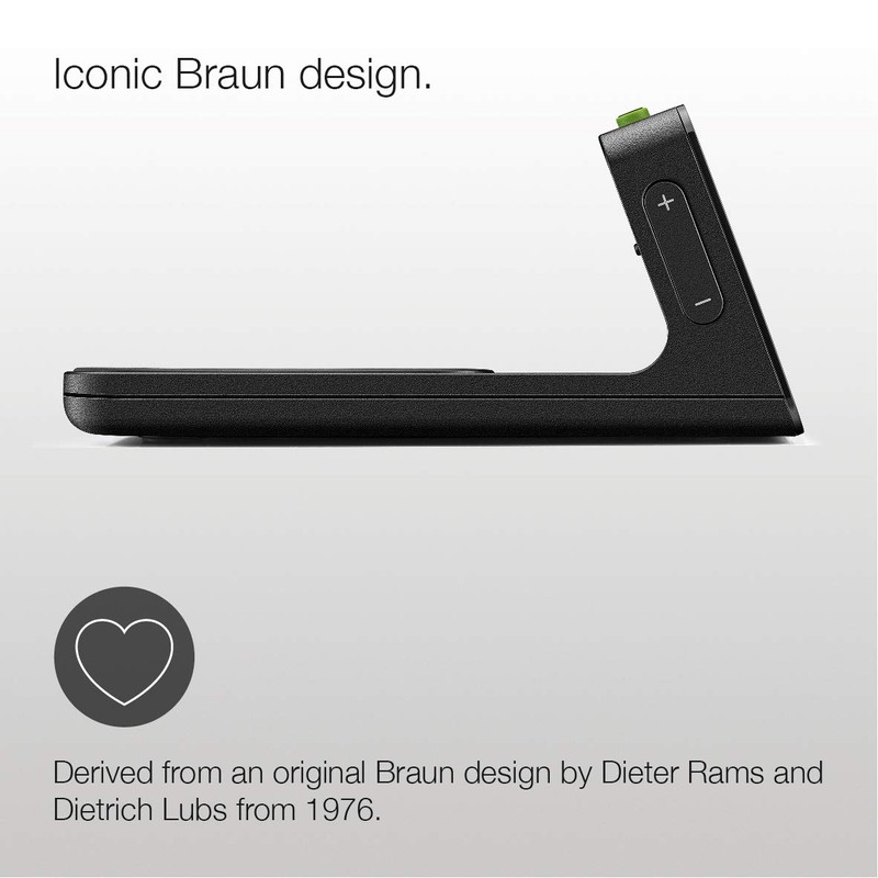 Braun Digital Alarm Clock with VA LCD Display, 10W Qi