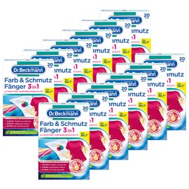 Dr. Beckmann Paint and Dirt Trapper 3-in-1 | Colour Catcher Cloths for Ultimate Discolouration Protection | with Extra Colour & Fibre Care | 12 x 20 Cloths