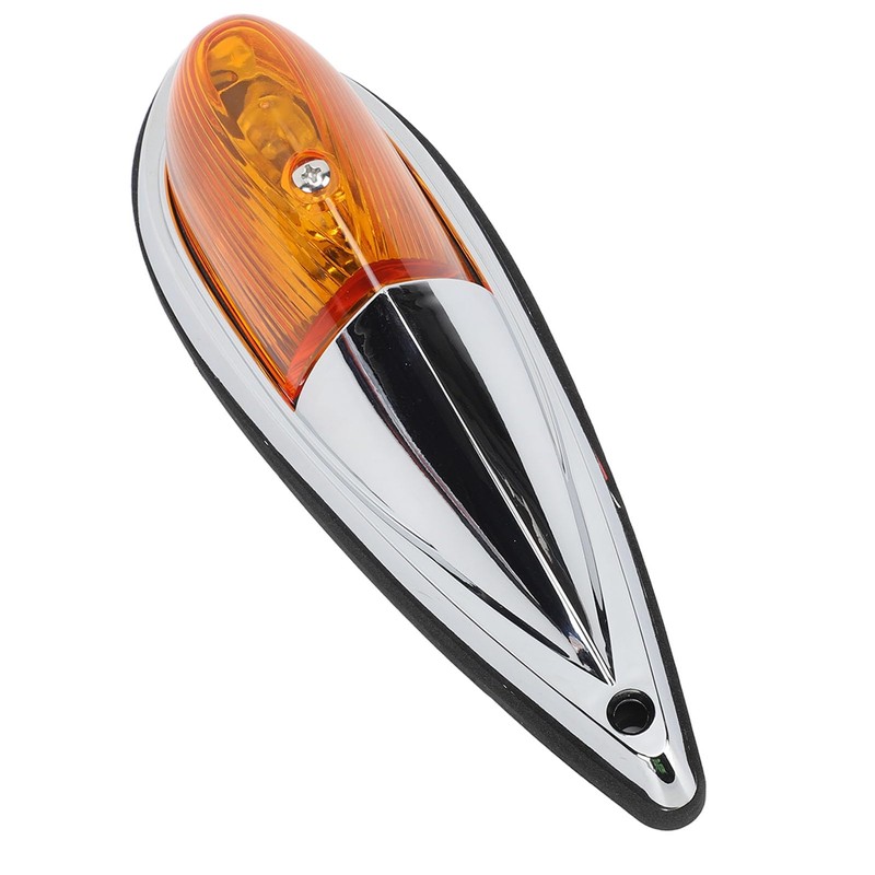 5pcs Cab Marker Light Weatherproof Amber Teardrop Cab Top Running