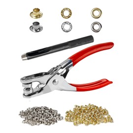 Niukuyu 500Piece Leather Hole Punch Pliers Grommets Kit with 500 Metal Gold and Silver Leather, Shoes