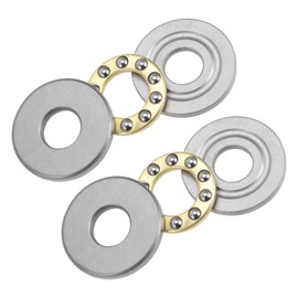 Kozelo 2pcs F8-22M Thrust Ball Bearings [8mm x 22mm x 7mm] Chrome Steel Miniature Thrust Bearings with Washers for Machine Tools
