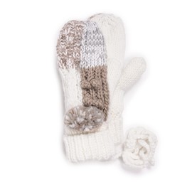 MUK LUKS PATCHWORK MITTEN-NEUTRAL,OS