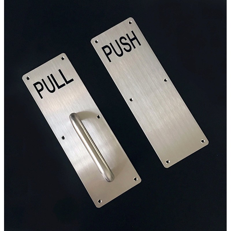 Aimyoo Stainess Steel Door Handle, Pull and Push Plate Commercial