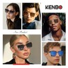 KENBO Square Sunglasses Metal Frame for Men Women Large Cool