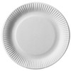 100 Plates Cardboard Pure Round 15 cm White