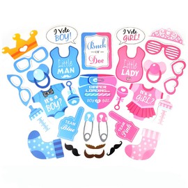 Liiqin Baby Shower Decoration Boy Girl, Baby Shower, Baby Party Decoration for Baby Shower, Photo Booth Props, Photo Booth Props, Baby Shower Party Photo Box Accessories for Baby Shower, Gender Reveal