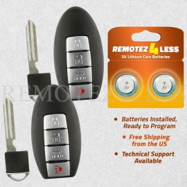 Remotez4less 2 For 2007 - 2014 Nissan Altima Maxima Smart Prox Key - KR55WK48903 KR55WK49622