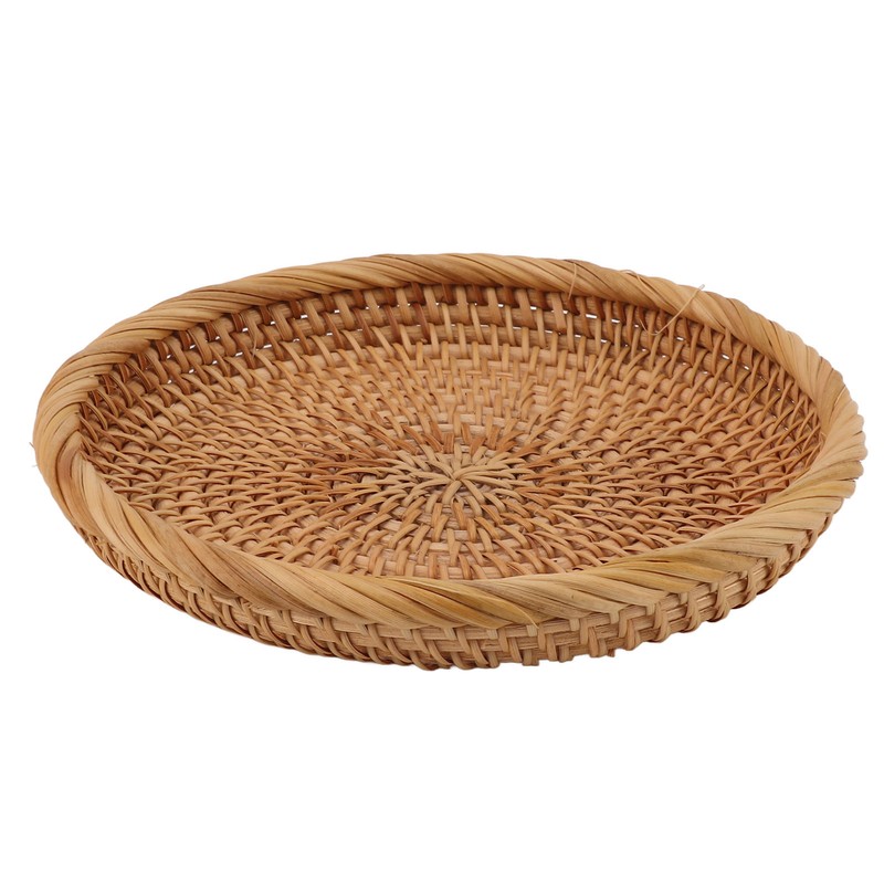 Rattan Fruit Tray Hand Woven Elegant Traditional Natural Rattan Serving