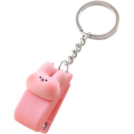 Pink Cute Mini Stapler Portable Cartoon Staples Key Chain Organizer Key Office Supplies School Pend File Stationery L1D9 Student Desktop Staplers