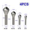 NIYATA 4Pcs Countersink Bit Set for Steel, Metal, Wood, Plastic,
