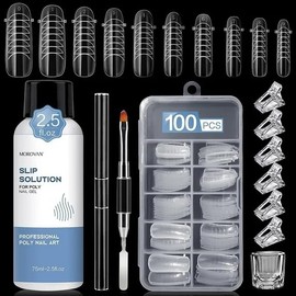 Morovan Nail Slip Solution - 2.5oz Anti-Stick Gel Liquid for Poly Gel Nails