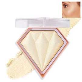 IONSGAKO White Highlighter Makeup Palette Face Highlighter Powder Iluminadores De Maquillaje Narutal Shimmer Glitter Highlighter Contour Powder Makeup Palette-02 Quicksand Gold