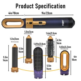 MRY 5-in-1 HOT Air Comb (Navy Blue Color)