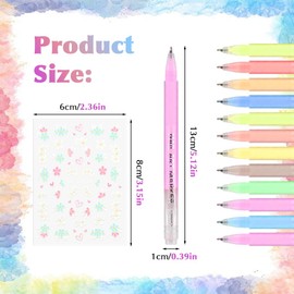 12 Colors Nail Art Marker Pens, Quick Dry Fine Tip Manicure Drawing Tools