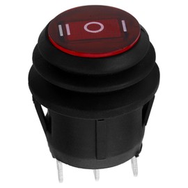 3 Pin Round Rocker Toggle ON/Off Waterproof 6A/250V SPDT Button for Truck Camper