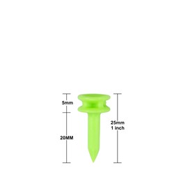 Zivisk Golf Tees Plastic 25MM 100 Count Green Golf Tees