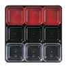Cultivating Lacquer H-151-66 6.5-inch Heavy Block Dividers, 9 Red Partitions