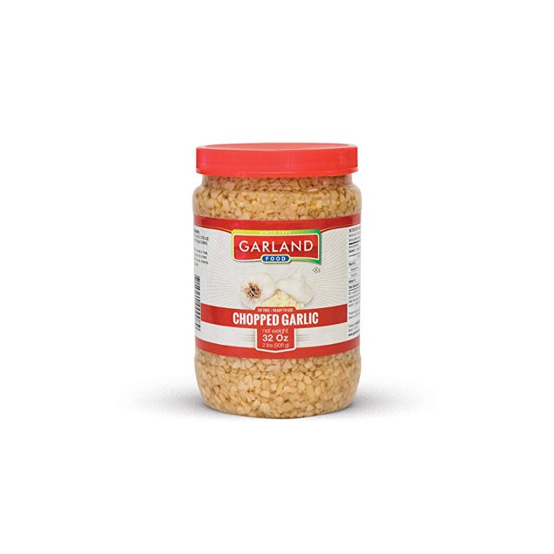 Premium Chopped Garlic in Water 32 Ounces - LARGE Jar