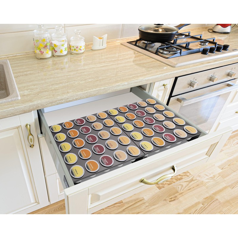 MyLifeUNIT K Cup Organizer Drawer Countertop Wall Mounted K Cup