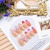 24pcs French Tip Press on Nails Medium Almond Fake Nails