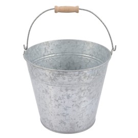 Alipis Small Galvanized Metal Buckets with Handles Rustic Farmhouse Tin Pails Flower Pots Planters Ice Bucket Vase Ash Bucket Pet Kennel Bucket BBQ Oil Catch Bucket