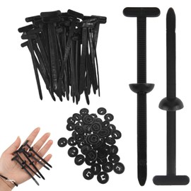 GZGXKJ Nylon Universal Cable Tie Buckle 100 Stück Kabelbinder Schnalle Schnellverschluss Kabelbinder mit Clip Mehrzweck Cable Ties für Autolarmreparatur und den Täglichen Gebrauch