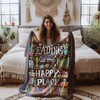 Reading is My Happy Place Blanket - Cozy Bookshelf Throw