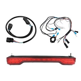 TCMT King Trunk LED Tail Light Assembly Wiring Harness Fits For Harley Touring Road King Road Street Electra Glide Tri Glide Ultra Limited 2014-2023 Red Len