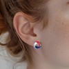 4th of July Earrings Stud for Women - Sterling Silver