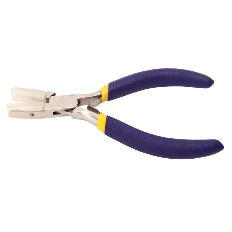 Flat Nose Pliers Blue Handle Double Spring Structure Carbon Steel
