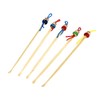 uxcell 5 Pcs Ear Bamboo Pick Cleaner, Cute Doll Head