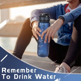 OKKLE Water Bottle 1L BPA Free Water Bottle with Lid and Leak-Proof, Suitable for Gym, School, Cycling, Outdoor, Sports, Fitness