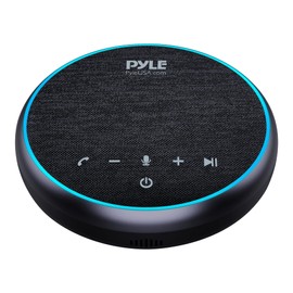 Pyle Conference Speaker Bluetooth Speakerphone - Multipurpose Conference & Streaming Speaker, Noise Canceling Swiss Immersive Crisp Voice Pickup for Office, Travel, Home, w/USB-C, Aux Cables - PSCN42