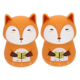 LABRIMP 2pcs Cartoon Animal Shape Mechanical Countdown Timer Cute Timer Device for Cooking Baking and Home Tasks Simple Operation with Adorable Design
