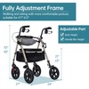 ELENKER All Terrain Rollator Walker with Seat for Seniors, Foldable