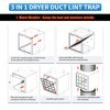 VIWINVELA VIWINVELA 3 IN 1 Dryer Duct Lint Trap -