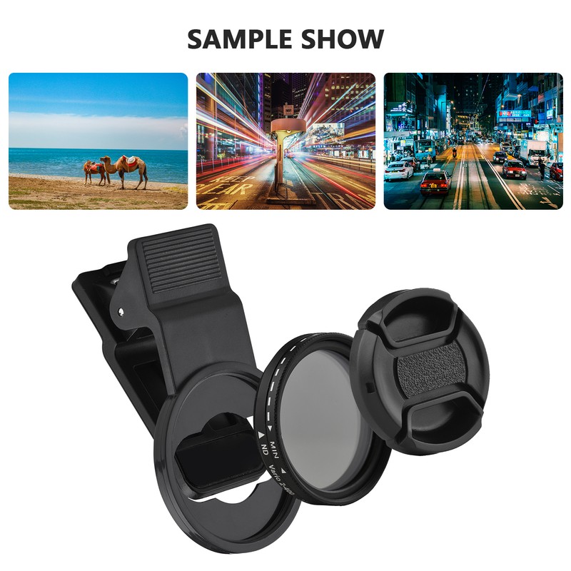 37MM Professional Clip-on Phone Filter Lens ND2-400 Adjustable Neutral Density