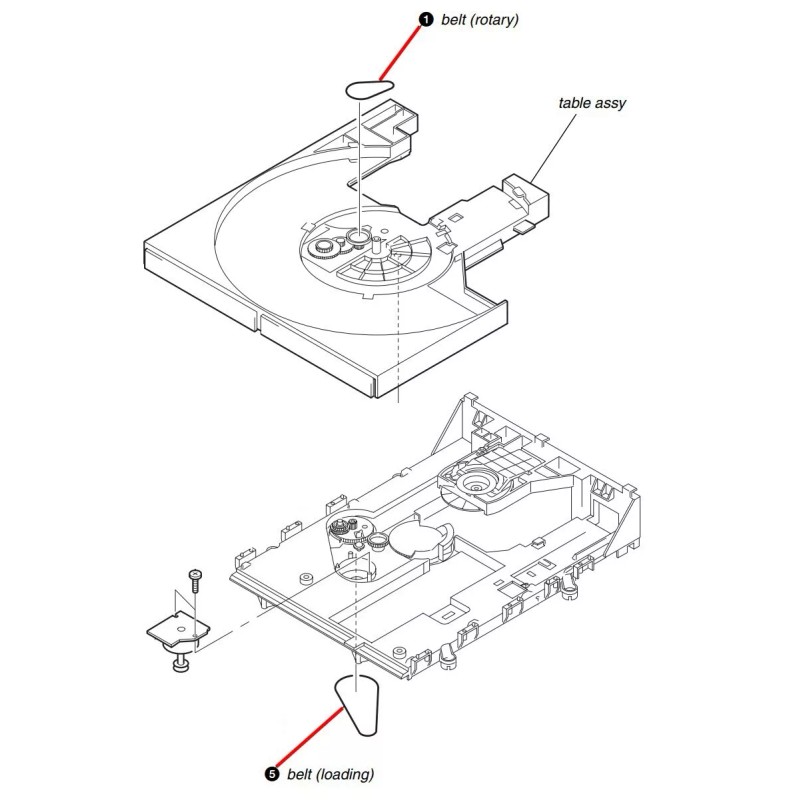 Unbranded Belt Kit, Sony CDP-CE375 CDP-CE275 5-Disc Carousel CD Changer